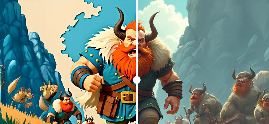 AI style transfer example