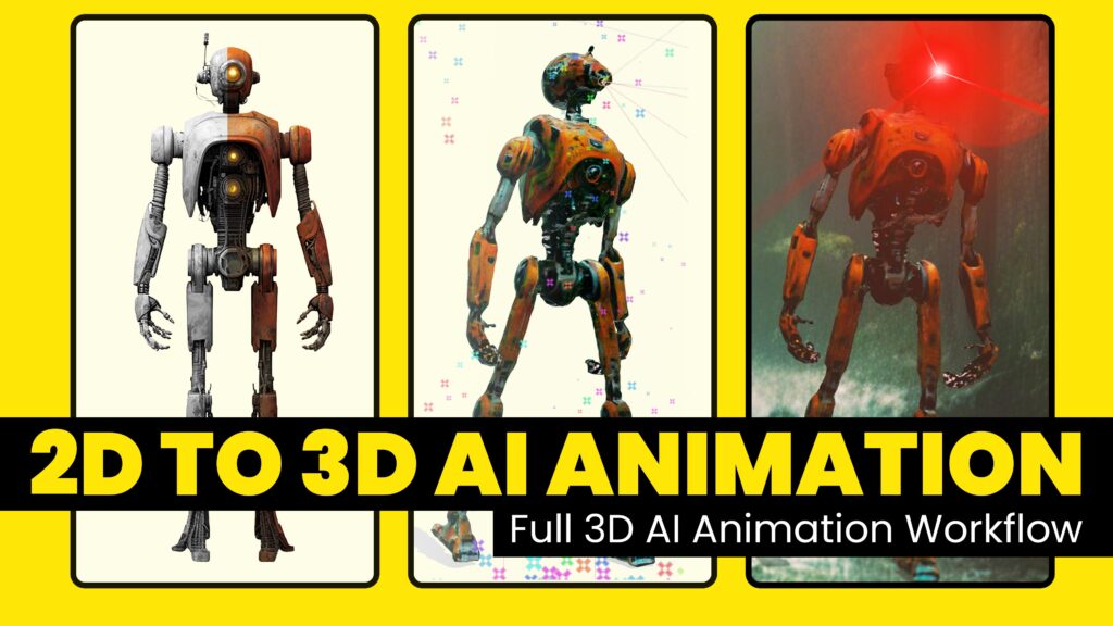 2D image to 3D Ai animation workflow tutorial