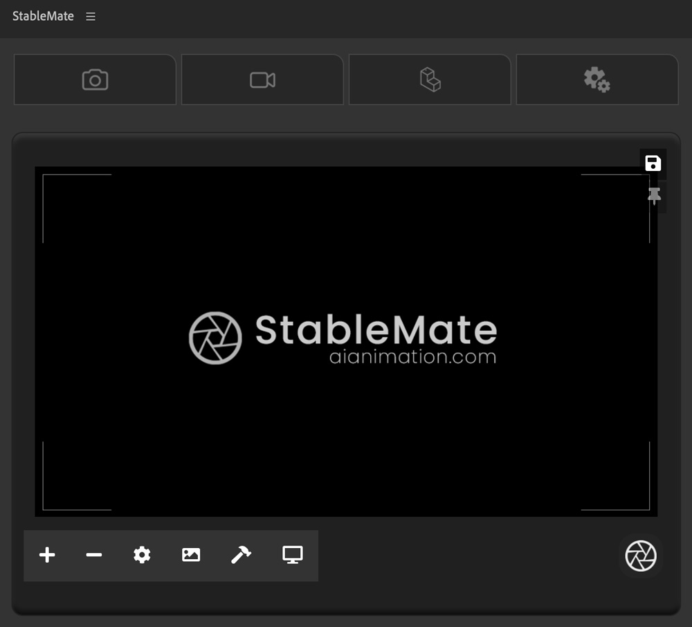 Stablemate AI plugin UI for Adobe After Effects .