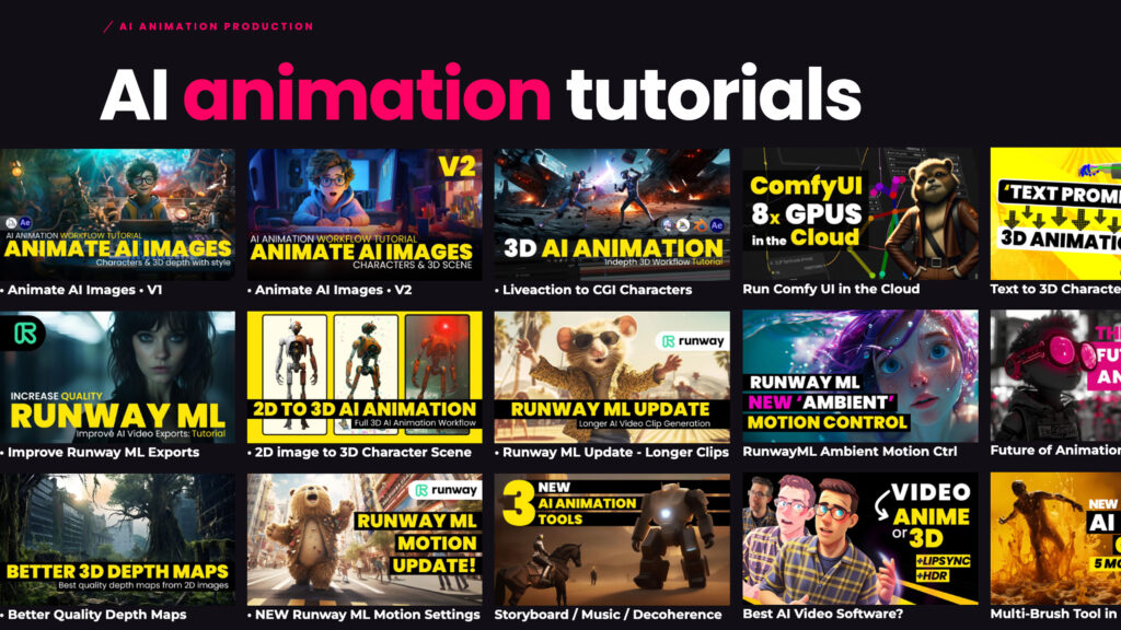 Free AI Animation Tutorials