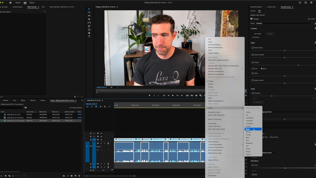 Basic video editing skills with Adobe Premiere