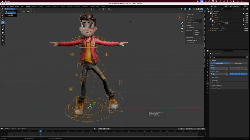 rigging 3D animation with ARP